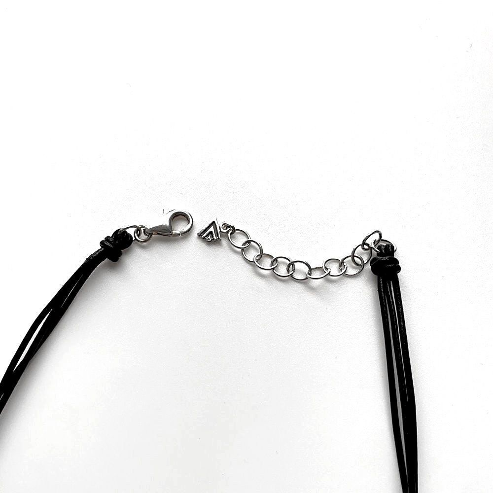 Silpada RETIRED N1571 Triple Strand Black Leather “Three Bars” Necklace - Picture 4 of 7
